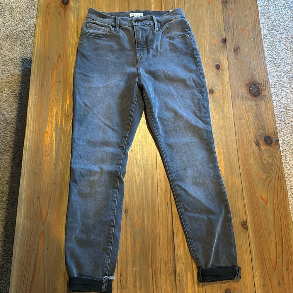 Good American faded black/grey skinny jeans